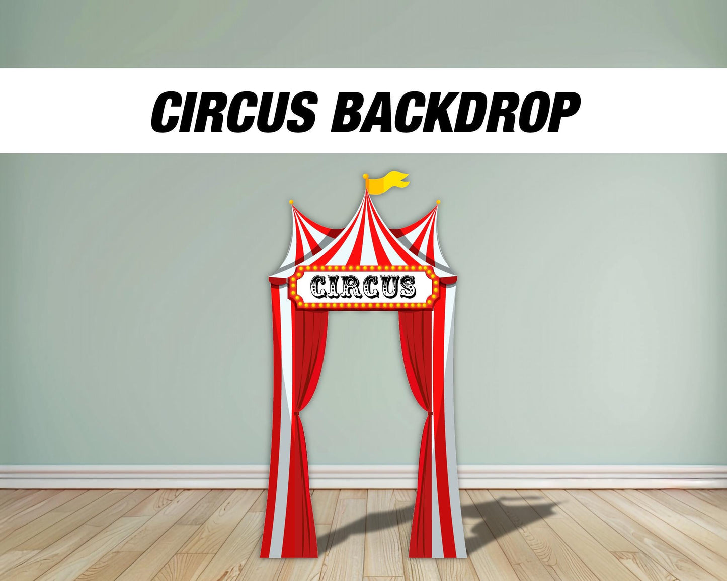 Circus tent backdrop circus Birthday watercolor cutouts decorations baby shower, circus tent, ticket booth backdrop Rigid Boards NOT FABRIC - EzCutoutz