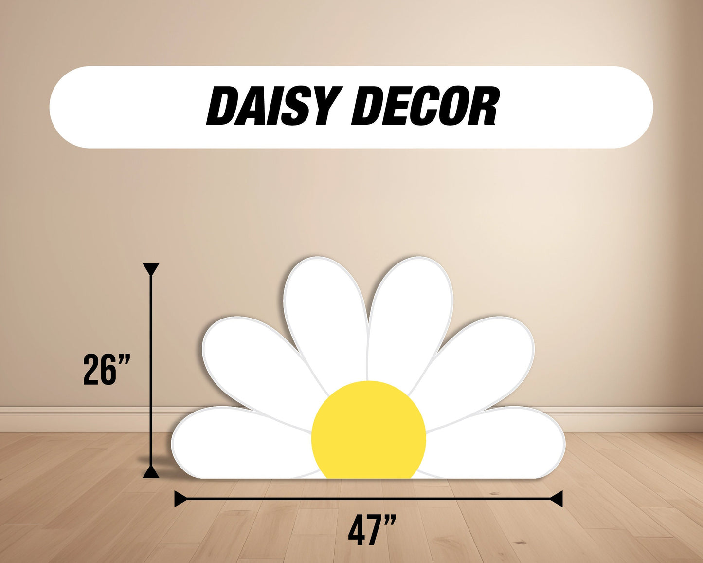 Daisy Large Cutouts groovy daisy Cutouts centerpieces daisy stands, groovy themed Party Decor, table toppers baby shower, birthday party - EzCutoutz