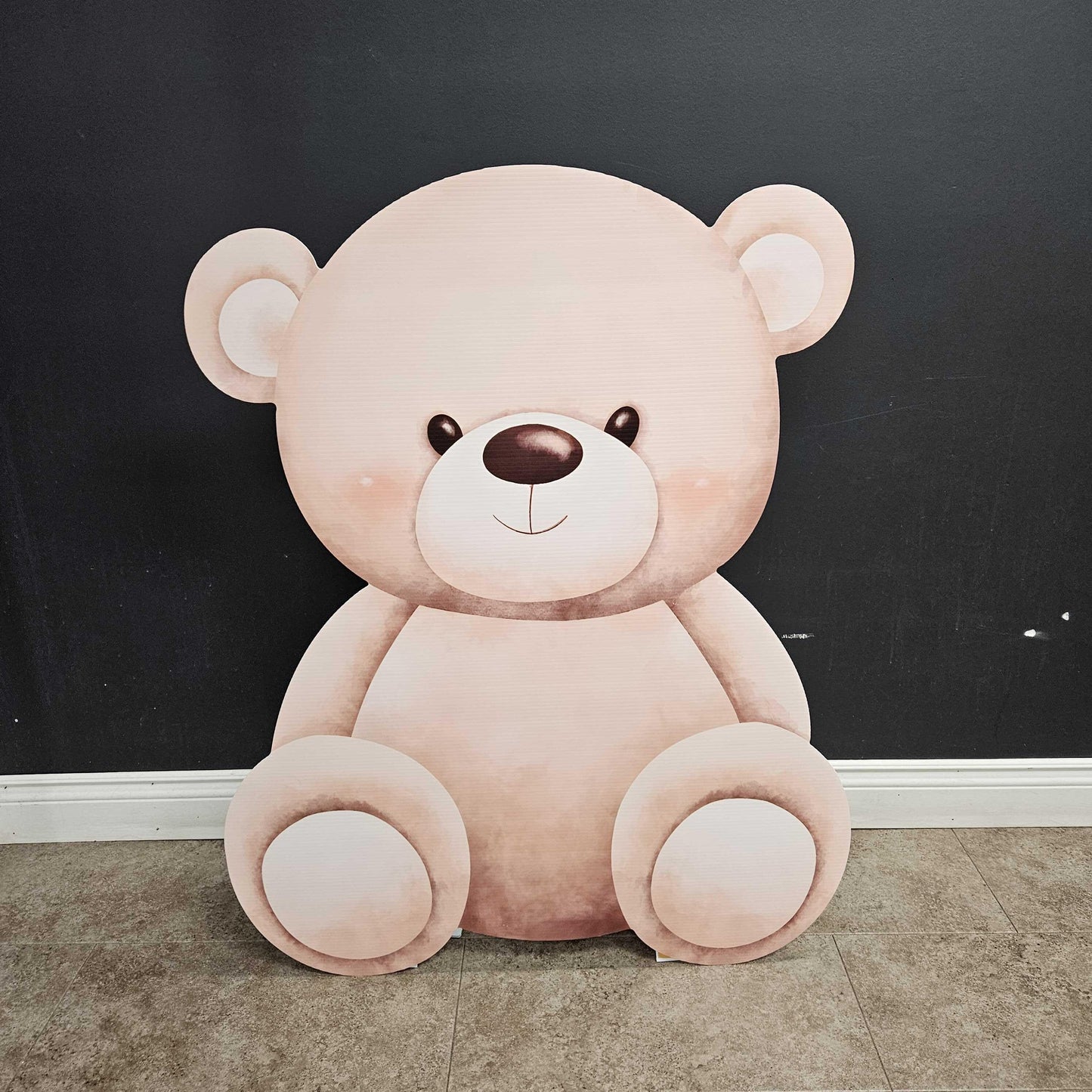Teddy Bear Bearly Wait Backdrop - Big Bear Cutout for Baby Showers - EzCutoutz
