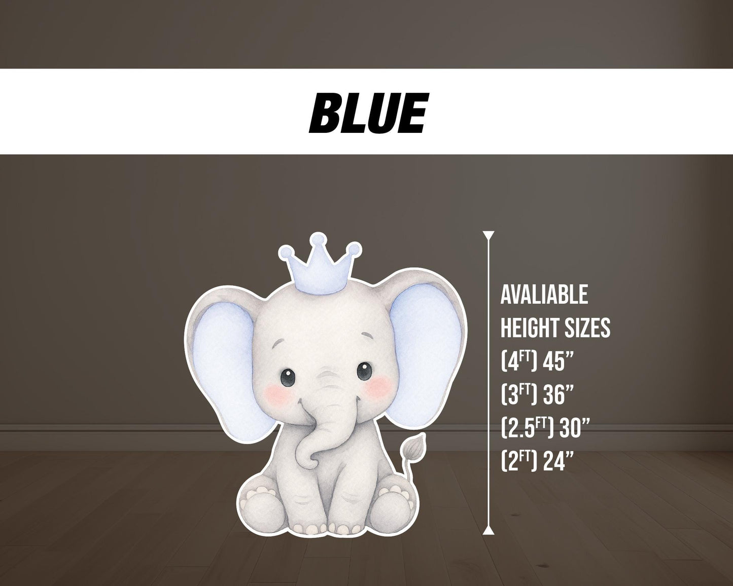 Elephant babyshower decor, baby elephant cutouts, lawn signs, yard sign, backdrop centerpieces, high res - EzCutoutz