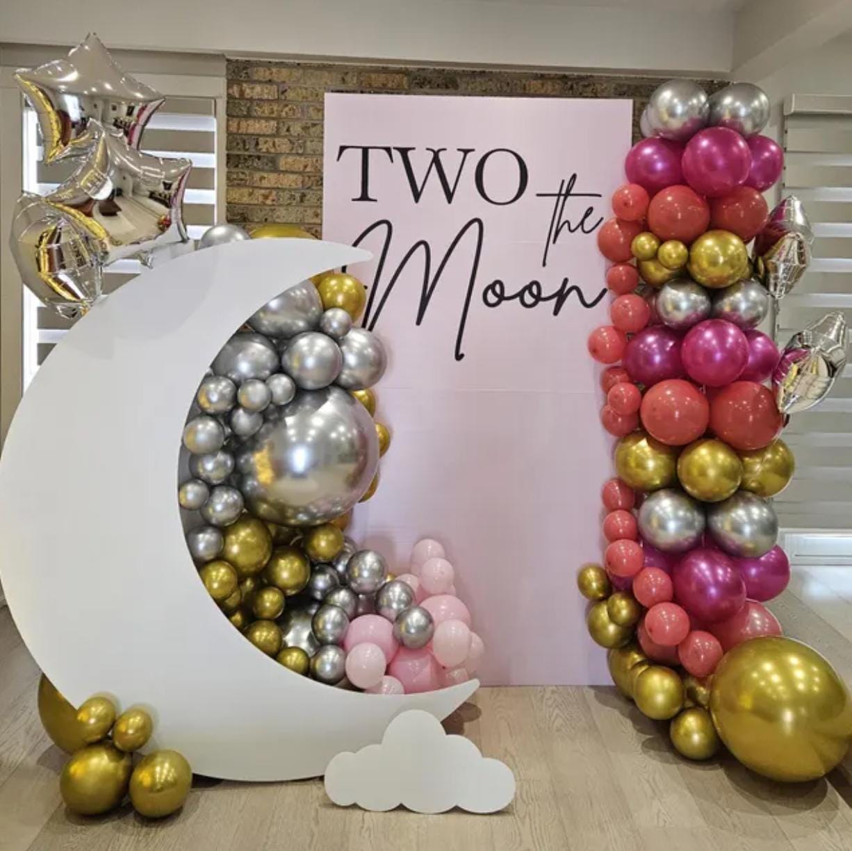 Moon backdrop Moon cutout decorations, outerspace themed birthday moon coroplast cutout party props decorations backdrop cutouts signs - EzCutoutz