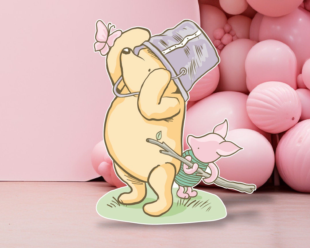 Classic Winnie the pooh babyshower, Classic bear, winnie the poohdecor, cutouts, lawn signs, yard sign, backdrop centerpieces, high res - EzCutoutz