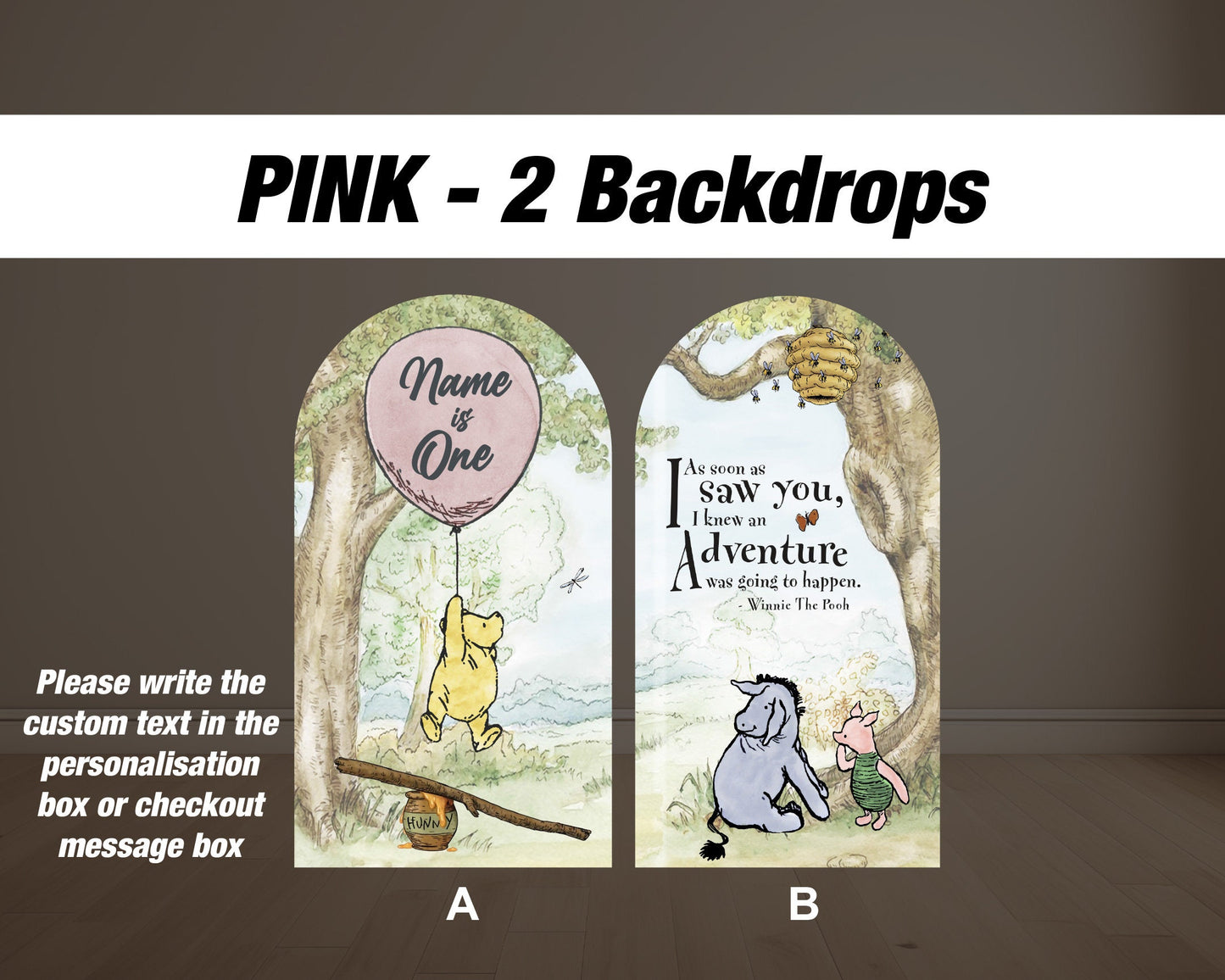 Classic Winnie the pooh Backdrop babyshower, display Classic bear, winnie the poohdecor, cutouts, lawn signs, yard sign, centerpieces - EzCutoutz