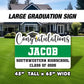 BIG Graduation yard sign, lawn sign, Congratulations graduation personalized yard sign, grad yard card, class of 2025, high resolution - EzCutoutz