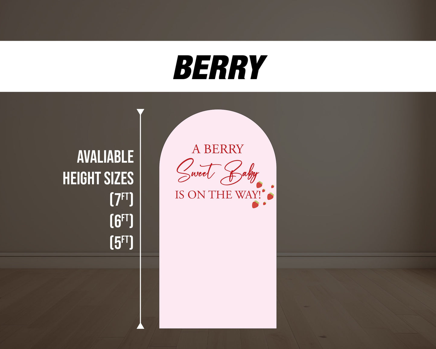 Strawberry Arch Backdrop, with stands, Babyshower Strawberry themed Birthday Party Decor, baby shower, birthday party, party prop stands - EzCutoutz