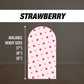 Strawberry Arch Backdrop, with stands, Babyshower Strawberry themed Birthday Party Decor, baby shower, birthday party, party prop stands - EzCutoutz