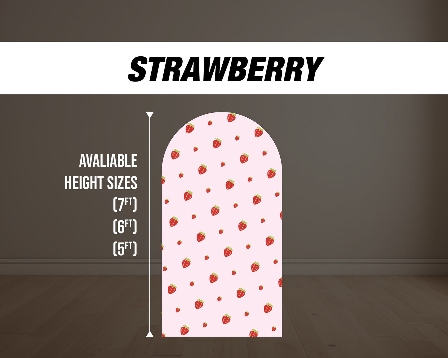 Strawberry Arch Backdrop, with stands, Babyshower Strawberry themed Birthday Party Decor, baby shower, birthday party, party prop stands - EzCutoutz
