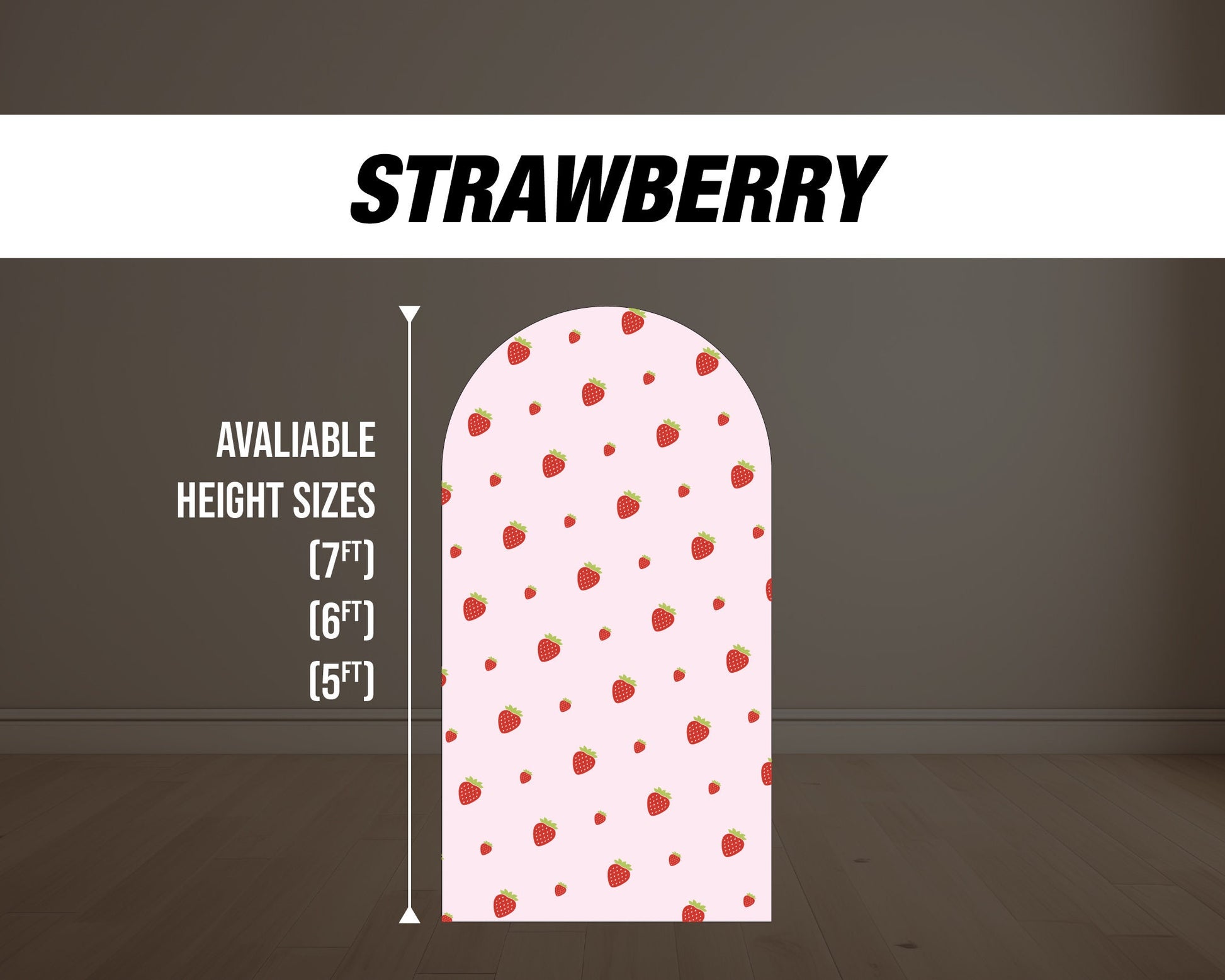 Strawberry Arch Backdrop, with stands, Babyshower Strawberry themed Birthday Party Decor, baby shower, birthday party, party prop stands - EzCutoutz
