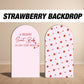 Strawberry Arch Backdrop, with stands, Babyshower Strawberry themed Birthday Party Decor, baby shower, birthday party, party prop stands - EzCutoutz