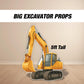 BIG Excavator Prop, construction prop, Digger, Big shovel machine, construction themed, birthday party, baby birthday rigid coroplast board - EzCutoutz
