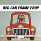 Red Car Cutout Decor, Photo Prop, red car selfie frame Birthday party decor, cutouts, lawn signs, yard sign - EzCutoutz