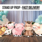 Farm Animal Cutouts cute watercolor farm Cutouts centerpieces farm animal standee, farm themed Party Decor, table toppers baby shower - EzCutoutz