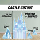 Frozen Castle cutout Decoration Party props centerpieces, iceberg, ice queen, princess, indoor decor backdrop - EzCutoutz
