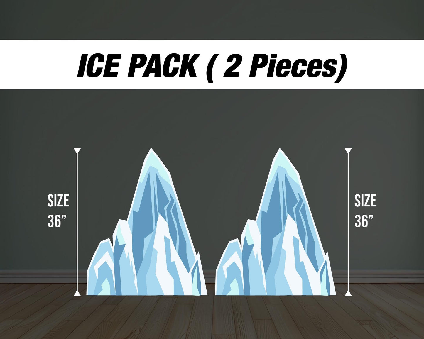 Frozen Castle cutout Decoration Party props centerpieces, iceberg, ice queen, princess, indoor decor backdrop - EzCutoutz