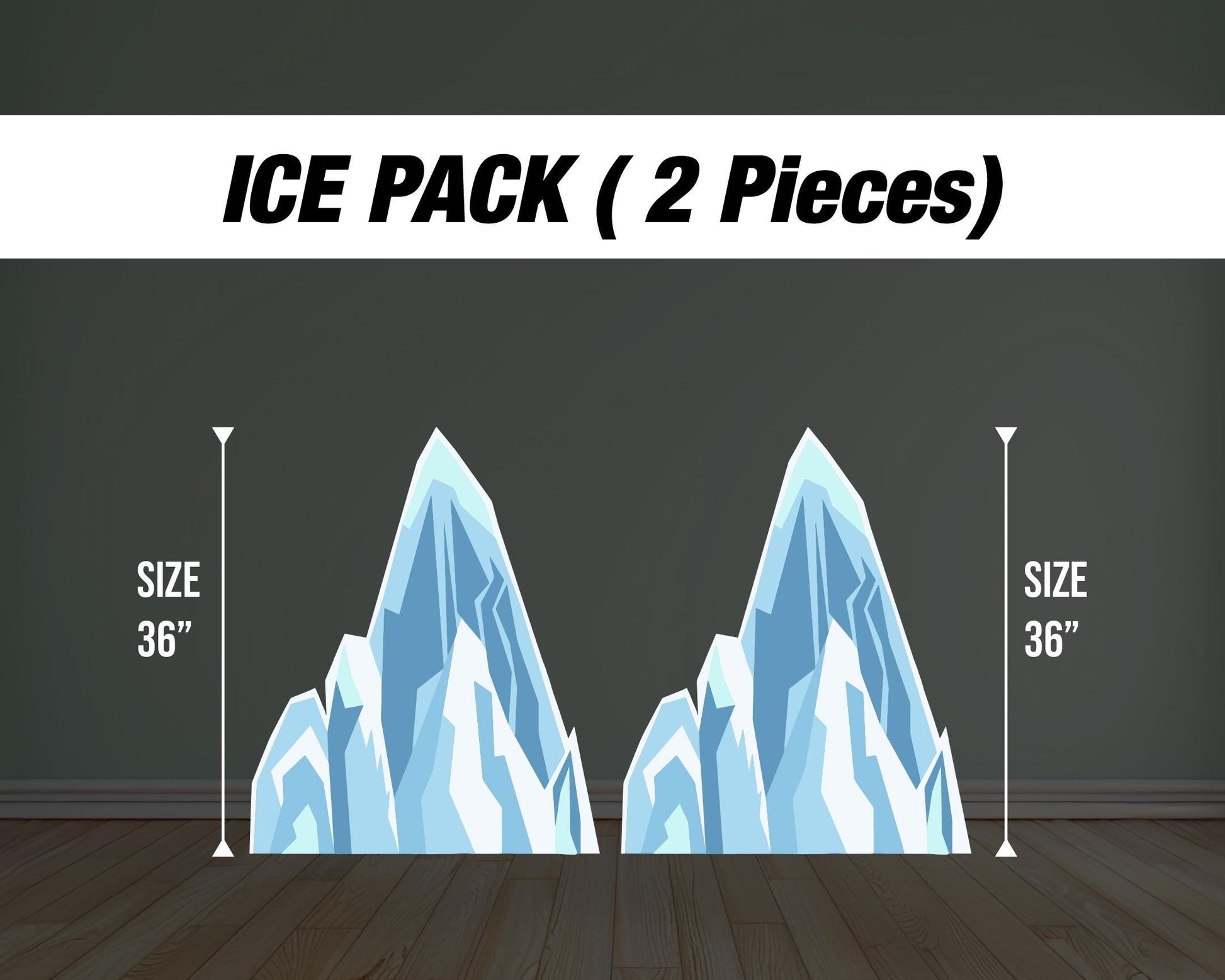 Frozen Castle cutout Decoration Party props centerpieces, iceberg, ice queen, princess, indoor decor backdrop - EzCutoutz