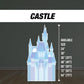 Frozen Castle cutout Decoration Party props centerpieces, iceberg, ice queen, princess, indoor decor backdrop - EzCutoutz