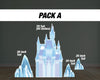 Frozen Castle cutout Decoration Party props centerpieces, iceberg, ice queen, princess, indoor decor backdrop - EzCutoutz