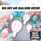 Hot Air Balloon cutouts decorations, coroplast cutout party props decorations backdrop cutouts signs table centerpiece Yard - EzCutoutz