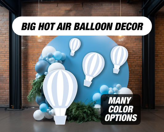 Hot Air Balloon cutouts decorations, coroplast cutout party props decorations backdrop cutouts signs table centerpiece Yard - EzCutoutz