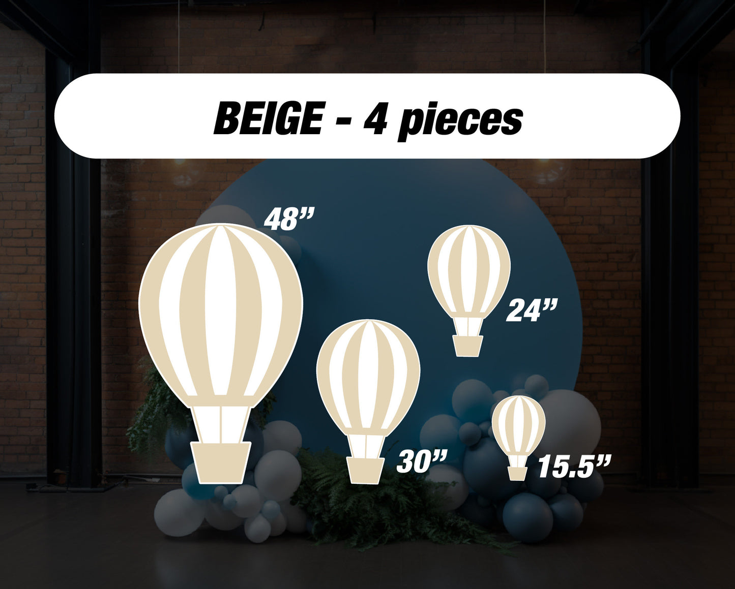 Hot Air Balloon cutouts decorations, coroplast cutout party props decorations backdrop cutouts signs table centerpiece Yard - EzCutoutz