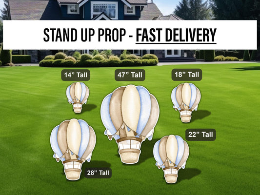 Hot Air Balloon cutouts decorations, coroplast cutout party props decorations backdrop cutouts signs table centerpiece Yard - EzCutoutz