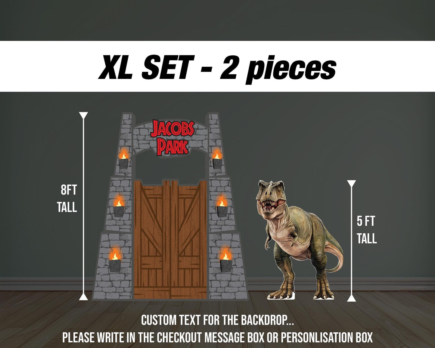 BIG Dinosaur Park Backdrop, Dinosaur Birthday cutouts , Dino Park Themed, T-Rex, Big dinosaur lawn signs yard sign, backdrop centerpieces - EzCutoutz