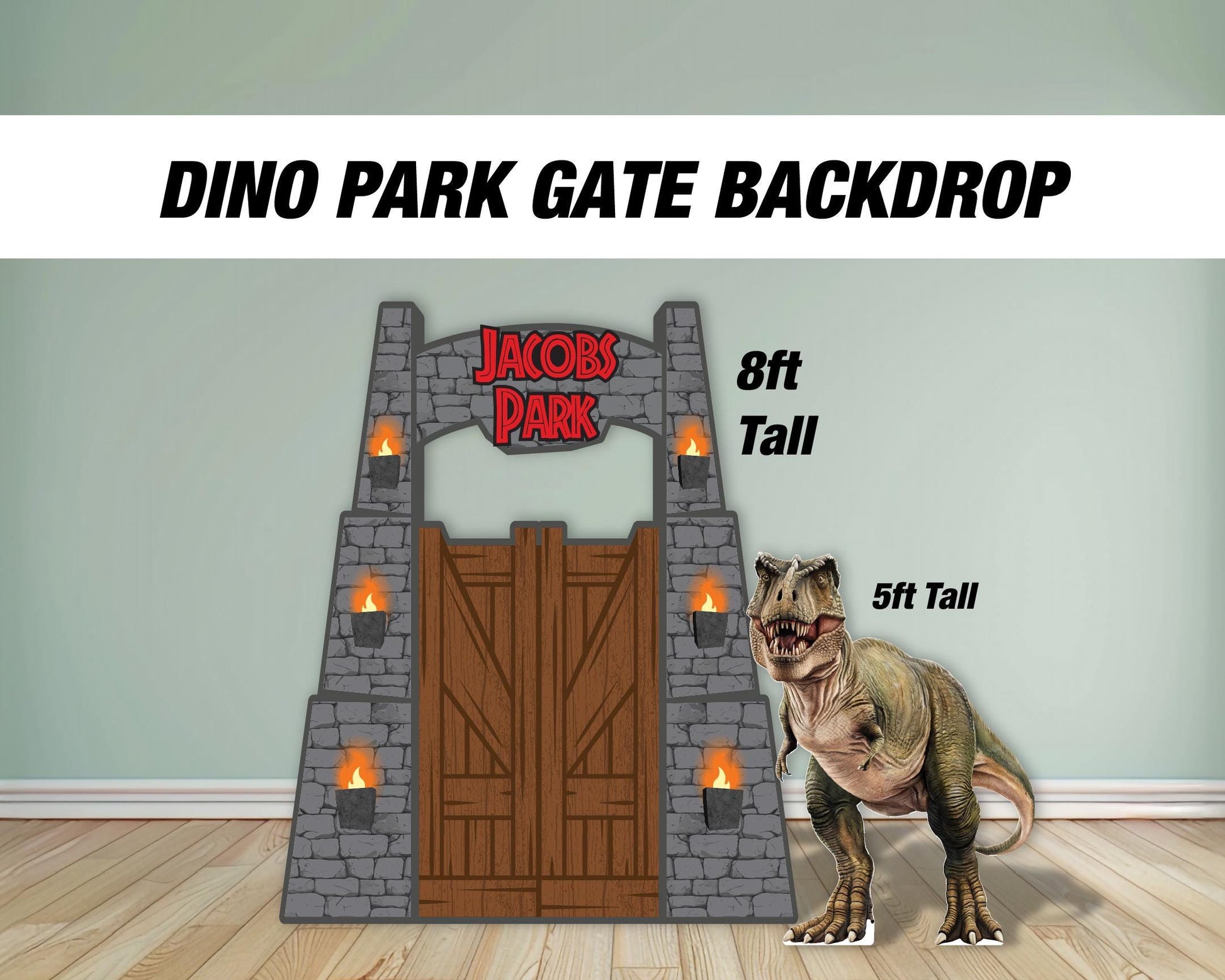 Dinosaur Park Backdrop, Dinosaur Birthday cutouts , Dino Park Themed, T-Rex, Big dinosaur lawn signs yard sign, backdrop centerpieces - EzCutoutz
