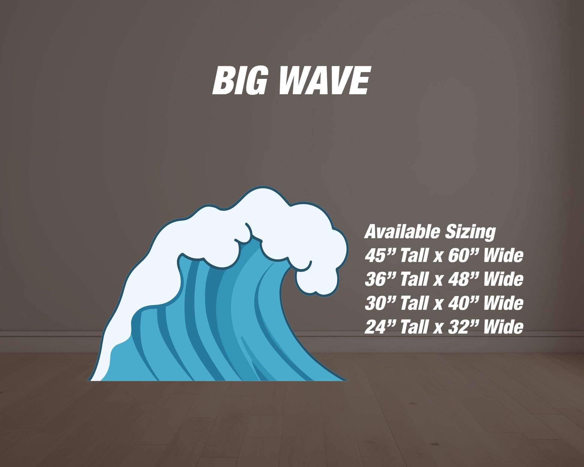 The BIG ONE big wave Props beach party Surf party themed Panel Backdrop with stands, Summer themed, big wave, groovy van, NOT fabric. - EzCutoutz