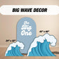The BIG ONE big wave Props beach party Surf party themed Panel Backdrop with stands, Summer themed, big wave, groovy van, NOT fabric. - EzCutoutz