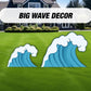 The BIG ONE big wave Props beach party Surf party themed Panel Backdrop with stands, Summer themed, big wave, groovy van, NOT fabric. - EzCutoutz