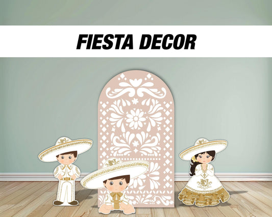 Papel Cortado Backdrop Charro Mariachi Boy Mexican Panel Backdrop with stands, NOT fabric. 4mm coroplast backdrop, First birthday - EzCutoutz
