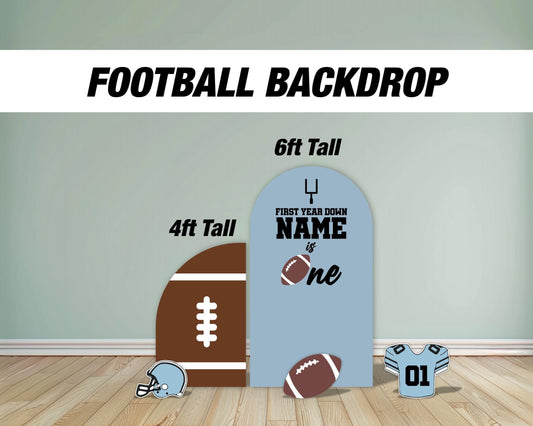 Football First year down Backdrop football themed Panel Backdrop with stands, NOT fabric. 4mm coroplast backdrop, first touchdown - EzCutoutz