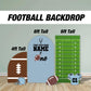 Football First year down Backdrop football themed Panel Backdrop with stands, NOT fabric. 4mm coroplast backdrop, first touchdown - EzCutoutz