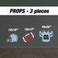 Football First year down Backdrop football themed Panel Backdrop with stands, NOT fabric. 4mm coroplast backdrop, first touchdown - EzCutoutz