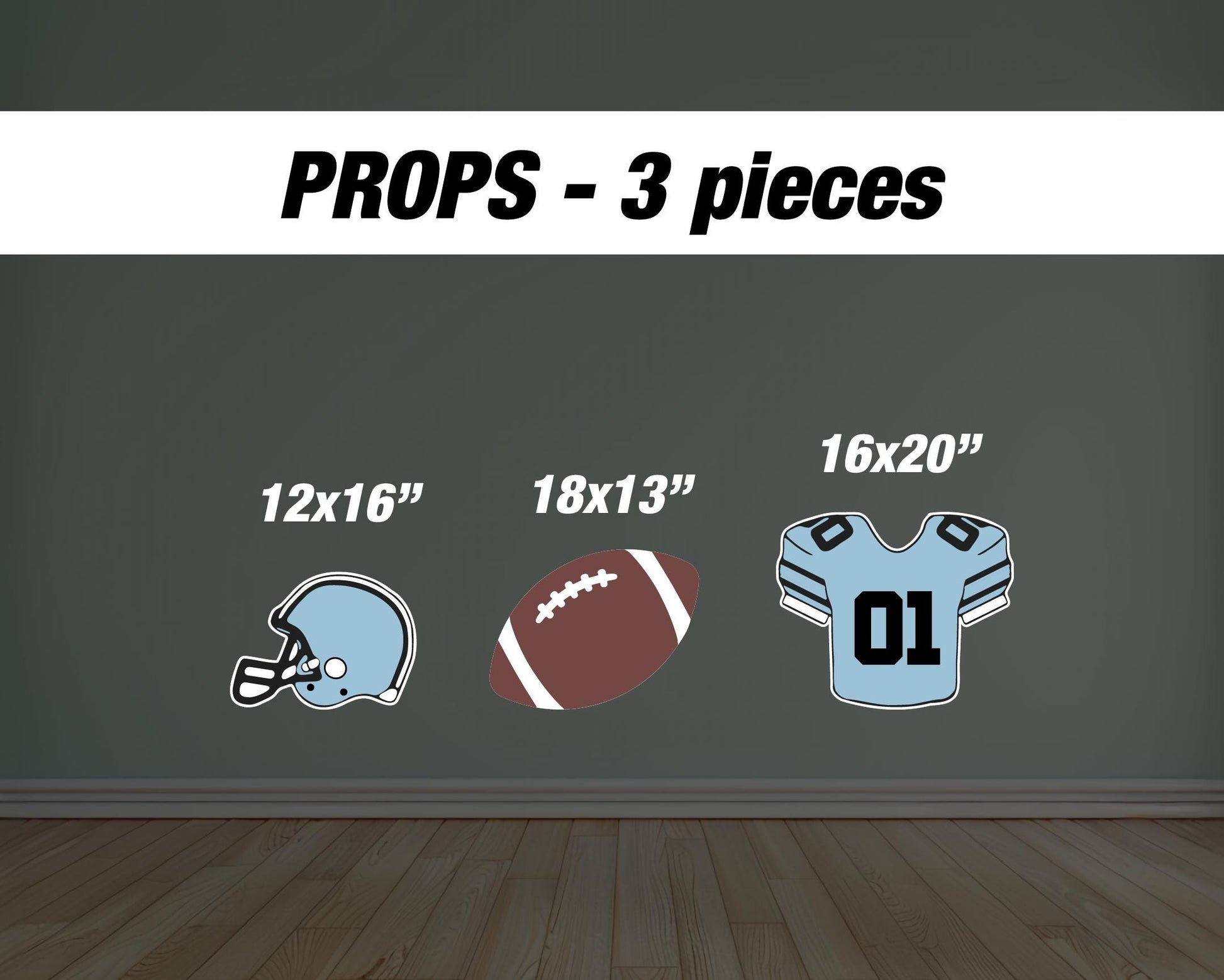 Football First year down Backdrop football themed Panel Backdrop with stands, NOT fabric. 4mm coroplast backdrop, first touchdown - EzCutoutz