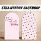Berry First Birthday Arch Backdrop, with stands, Strawberry themed Birthday Party Decor, First birthday party, party prop stands - EzCutoutz