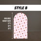 Berry First Birthday Arch Backdrop, with stands, Strawberry themed Birthday Party Decor, First birthday party, party prop stands - EzCutoutz