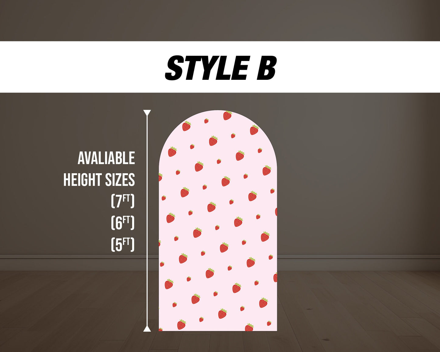 Berry First Birthday Arch Backdrop, with stands, Strawberry themed Birthday Party Decor, First birthday party, party prop stands - EzCutoutz