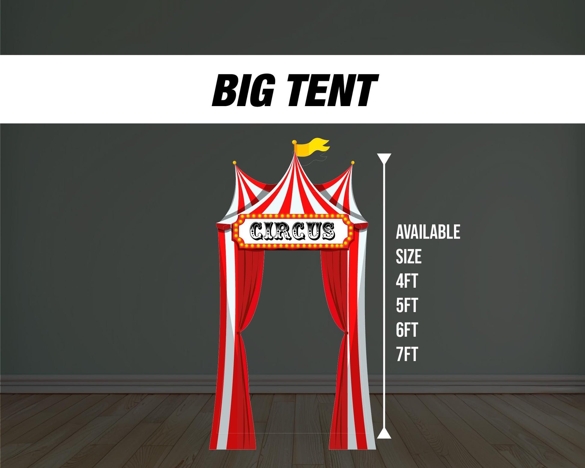 Circus tent backdrop circus Birthday watercolor cutouts decorations baby shower, circus tent, ticket booth backdrop Rigid Boards NOT FABRIC - EzCutoutz