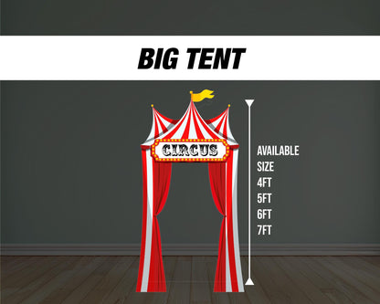 Circus tent backdrop circus Birthday watercolor cutouts decorations baby shower, circus tent, ticket booth backdrop Rigid Boards NOT FABRIC - EzCutoutz