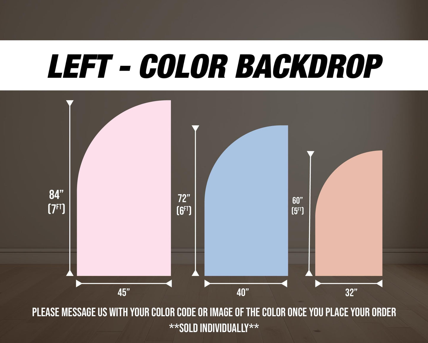Blank Panel Backdrop Half Arch Pastel Backdrops with stands Half Arch boards, NOT fabric. 4mm coroplast backdrop - EzCutoutz