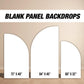 Blank Panel Backdrop Half Arch Pastel Backdrops with stands Half Arch boards, NOT fabric. 4mm coroplast backdrop - EzCutoutz