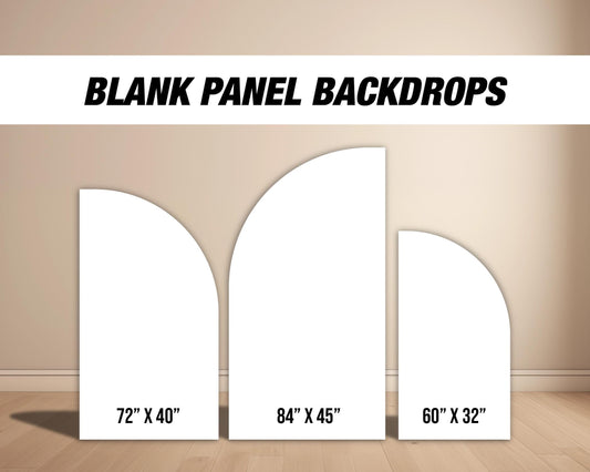 Blank Panel Backdrop Half Arch Pastel Backdrops with stands Half Arch boards, NOT fabric. 4mm coroplast backdrop - EzCutoutz