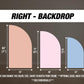 Blank Panel Backdrop Half Arch Pastel Backdrops with stands Half Arch boards, NOT fabric. 4mm coroplast backdrop - EzCutoutz