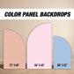 Blank Panel Backdrop Half Arch Pastel Backdrops with stands Half Arch boards, NOT fabric. 4mm coroplast backdrop - EzCutoutz