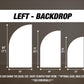 Blank Panel Backdrop Half Arch Pastel Backdrops with stands Half Arch boards, NOT fabric. 4mm coroplast backdrop - EzCutoutz