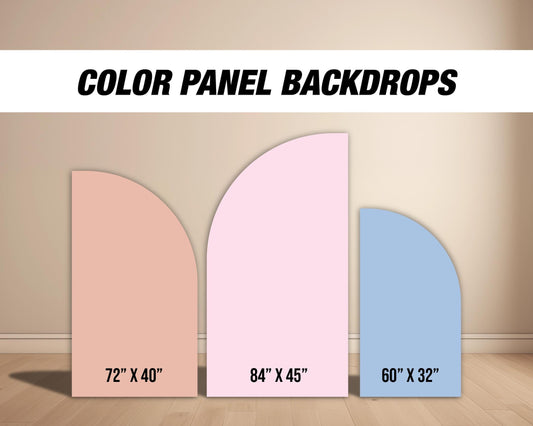 Blank Panel Backdrop Half Arch Pastel Backdrops with stands Half Arch boards, NOT fabric. 4mm coroplast backdrop - EzCutoutz