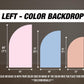 Blank Panel Backdrop Half Arch Pastel Backdrops with stands Half Arch boards, NOT fabric. 4mm coroplast backdrop - EzCutoutz