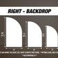 Blank Panel Backdrop Half Arch Pastel Backdrops with stands Half Arch boards, NOT fabric. 4mm coroplast backdrop - EzCutoutz