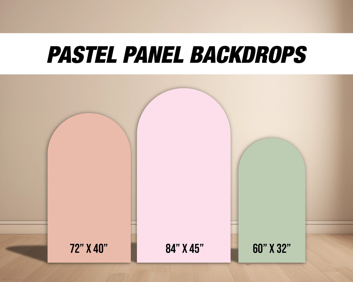 Blank Panel Backdrop Pastel Backdrops with stands, NOT fabric. 4mm coroplast backdrop - EzCutoutz